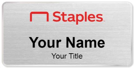 Staples name tags pickup